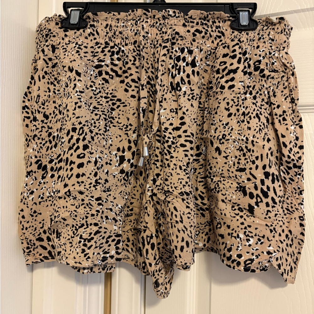 Maurices Tan and Black Animal Print Shorts